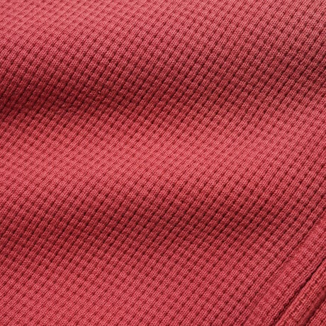 Butter Goods| Faded Waffle Zip-Thru Hood (Red)