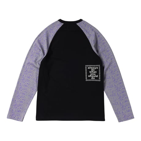 ADWYSD / BUBBLE PRINT RAGLAN L/S SHIRT (BLACK / GREY)