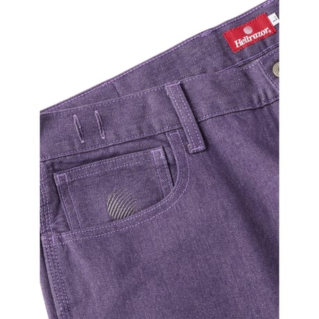 HELLRAZOR / BAGGIE COLOR DENIM PANTS (DEEP PURPLE)
