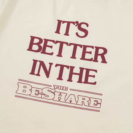 BE-SHARE | it's better in the be-share S/S Tee (Washed White)