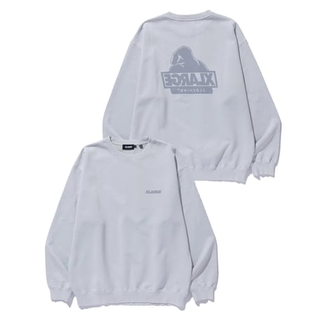 XLARGE | WASHED BACKSIDE OG CREWNECK SWEATSHIRT(GREY)