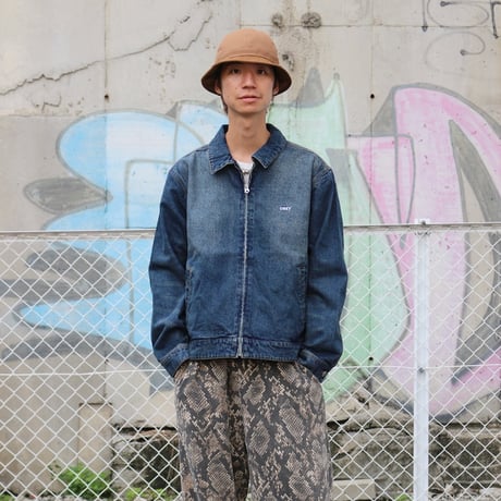 OBEY | OBEY WORKSHOP JACKET  (OIL STANIED INDIGO)