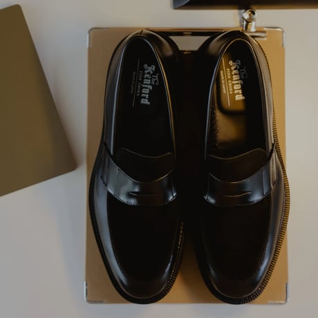 The Kenford Fineshoes |NEW CLASSIC COIN LOAFERS(MENS / BLACK BLACK SUEDE)