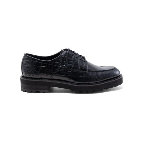 The Kenford Fineshoes | NEW CLASSIC U-MOC LACE UP SHOES (MENS/BLACK CROCODILE)