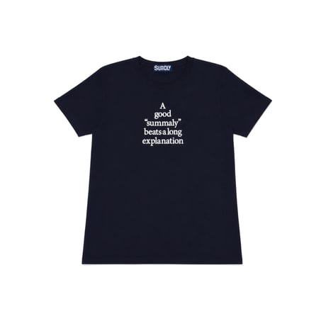 Summaly | ”Words" Logo Tee - Women - (Navy)