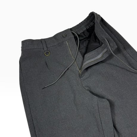 坩堝 (RUTSUBO) | THERMOLITE® WIDE TUCK TROUSERS(CHARCOAL HEATHER)