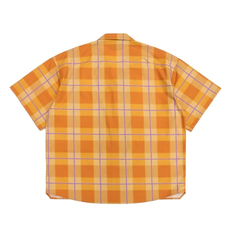 Sauras Being |  S/S ALOHA SHIRTS / CHECK (MUSTARD)