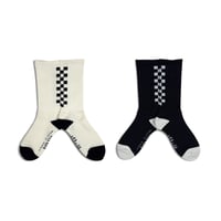 坩堝 (RUTSUBO) | CHECKER LINE SOCKS (2 Color)
