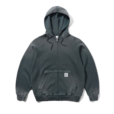Butter Goods| Faded Waffle Zip-Thru Hood (Black)