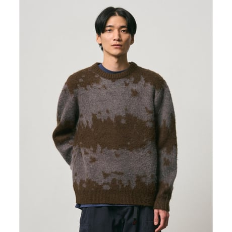 GRAMICCI | MOHAIR SPLATTER SWEATER (SLATE SPLATTER)