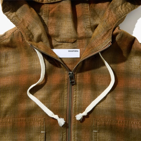 Diaspora skateboards / Hooded Corduroy Shirt (Brown)