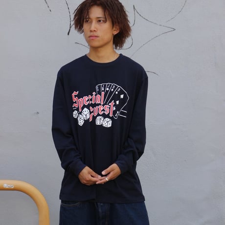 SPECIAL GUEST K.K.| Casino Logo L/S Tee (Navy)