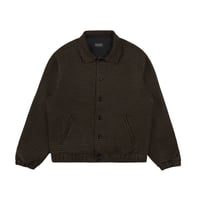 GRAND COLLECTION / WOOL HOUNDSTOOTH BLOUSON JACKET (ESPRESSO/BLACK)