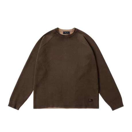 Dime / Printed Rib Sweater (Brown/Tan)