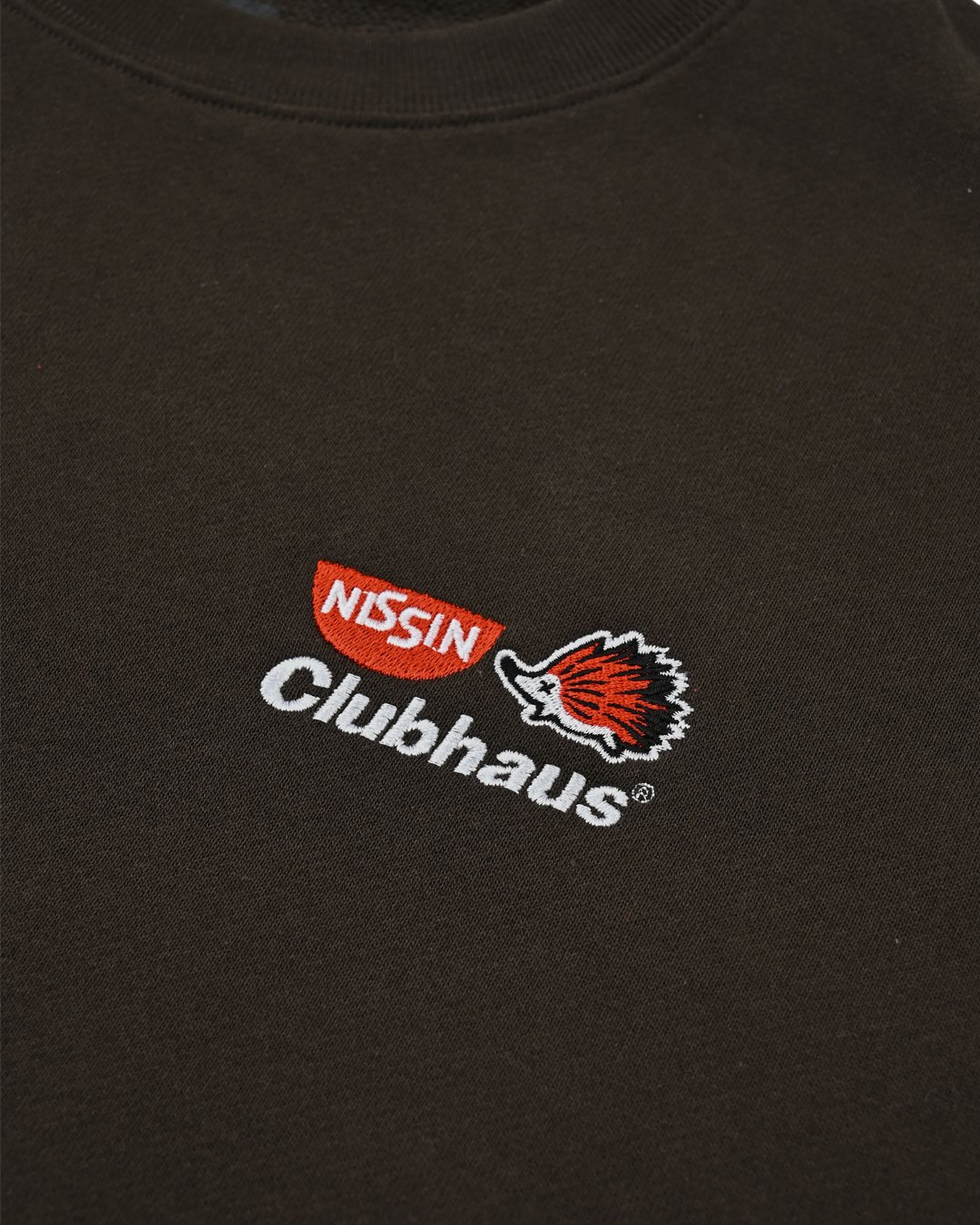 CUPNOODLE × CLUBHAUS Crew Sweat - Brown | CLUBH