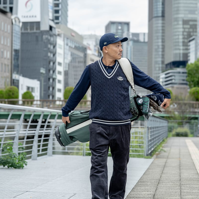 CLUBHAUS ポロシャツ ネイビー XL Lacoste × CLUBHAUS L/S Polo - Navy | CLUBHAUS |