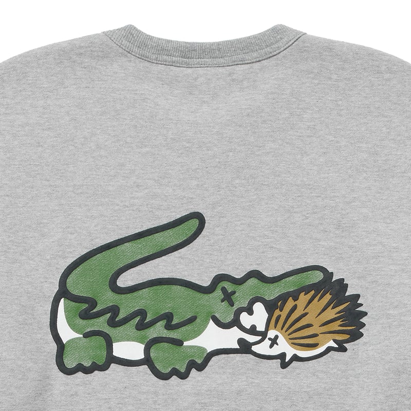Lacoste × CLUBHAUS Crew Sweat - Gray | CLUBHAUS