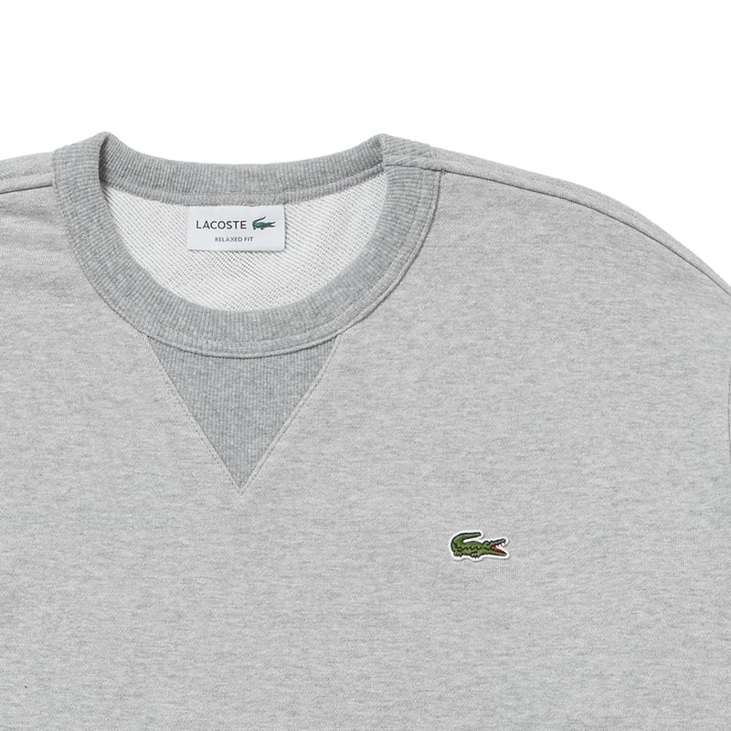 Lacoste × CLUBHAUS Crew Sweat - Gray | CLUBHAUS