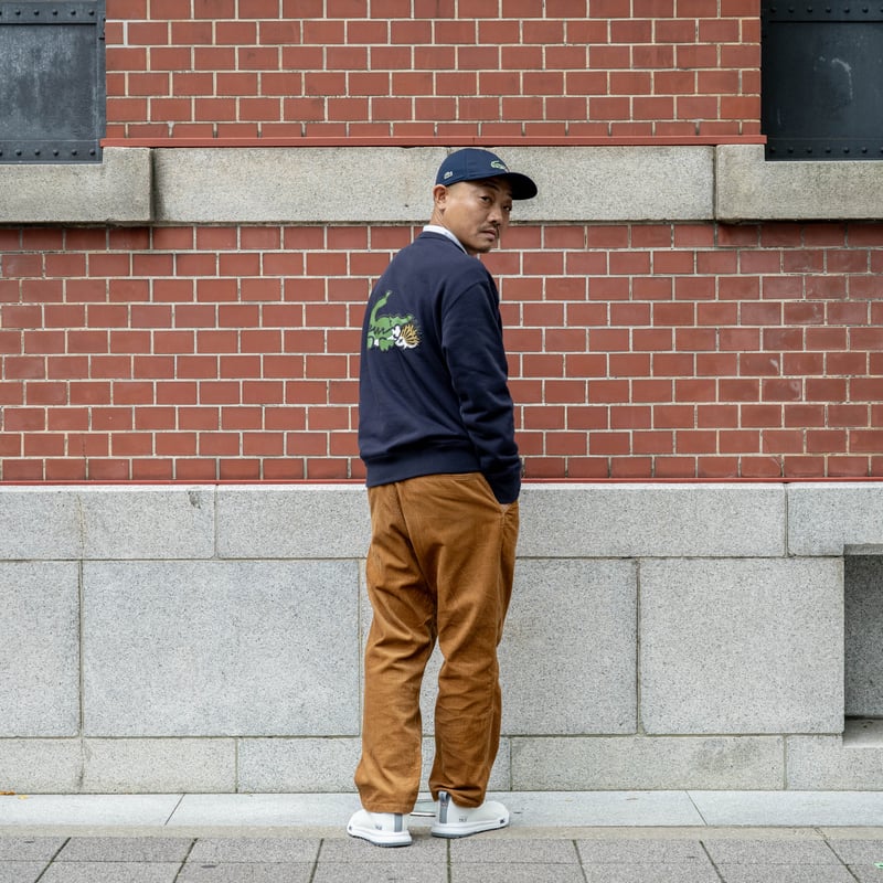 Lacoste × CLUBHAUS Crew Sweat - Navy | CLUBHAUS