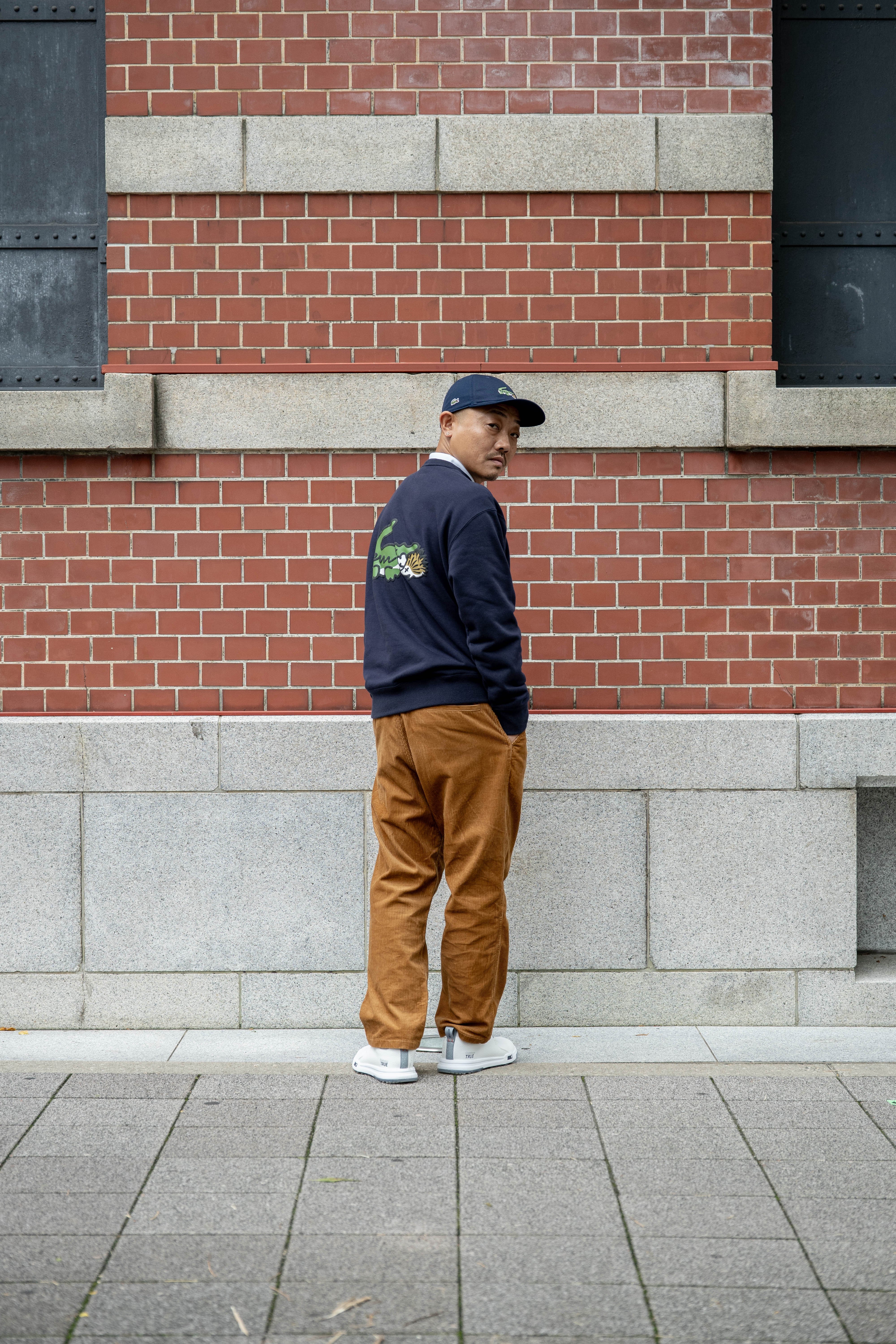 Lacoste × CLUBHAUS Crew Sweat - Navy | CLUBHAUS