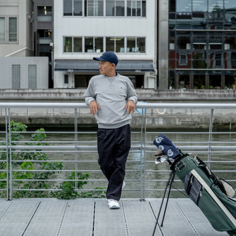 Lacoste × CLUBHAUS Crew Sweat - Gray | CLUBHAUS
