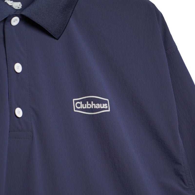 CLUBHAUS Reflective Logo Polo - Navy | CLUBHAUS