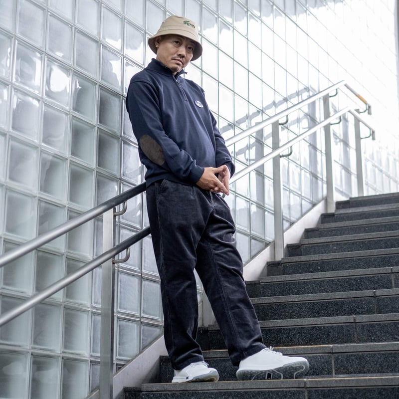 Lacoste × CLUBHAUS 1/4 Zip Elbow Patched Sweate
