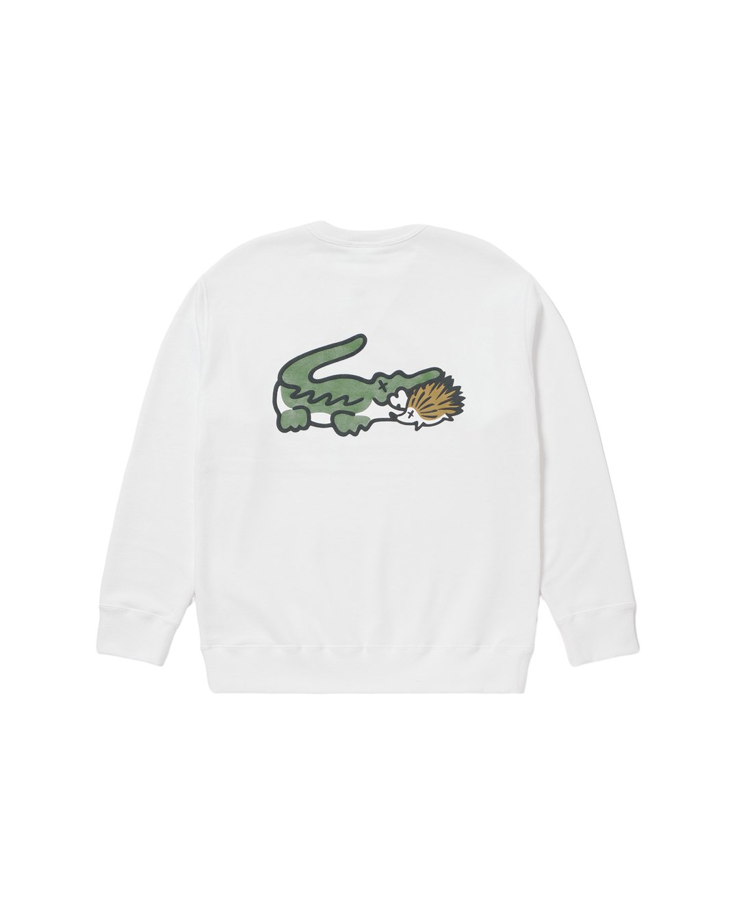 Lacoste × CLUBHAUS Crew Sweat - White | CLUBHAU