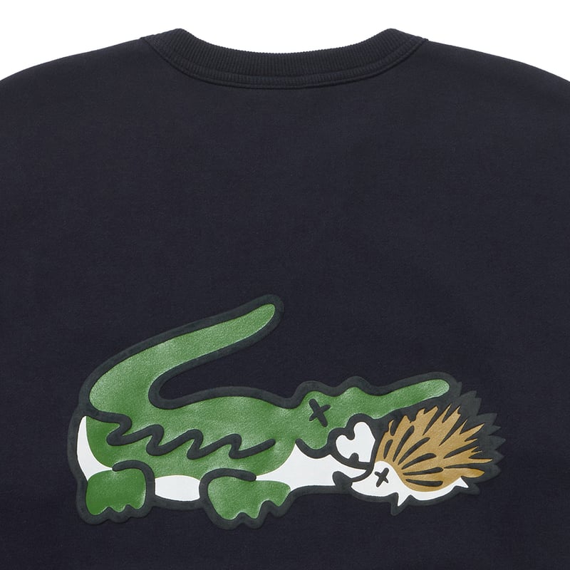 Lacoste × CLUBHAUS Crew Sweat - Navy | CLUBHAUS