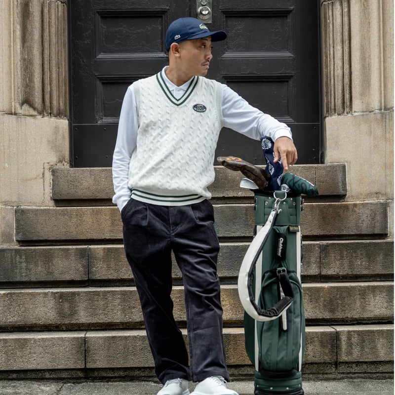Lacoste × CLUBHAUS L/S Polo - White | CLUBHAUS