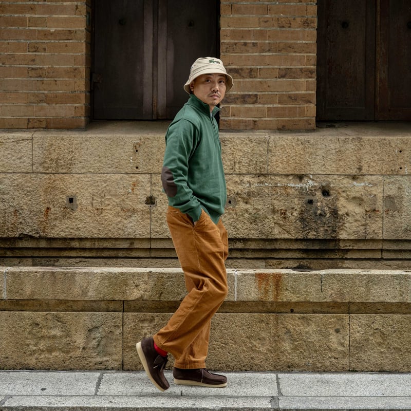 Lacoste × CLUBHAUS 1/4 Zip Elbow Patched Sweate