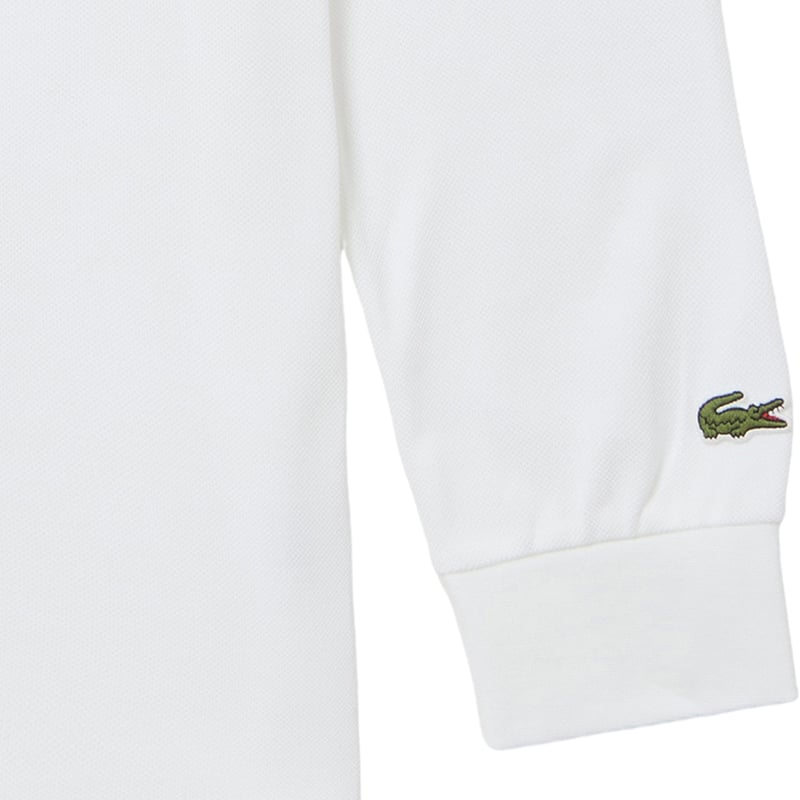 Lacoste × CLUBHAUS L/S Polo - White | CLUBHAUS