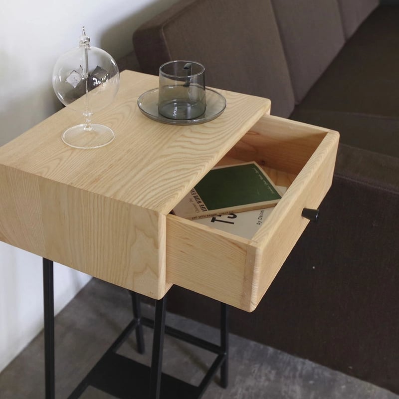 LIFE FURNITURE】サイドテーブル DRアッシュドロワーテーブル | SQL.