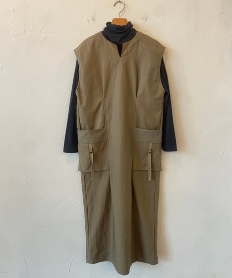 <women> FIL DE FER(フィル デ フェール) ポリエステルツイル　スキッパーワンピース(10-1-03-208-6-2) ●送料無料●  のコピー