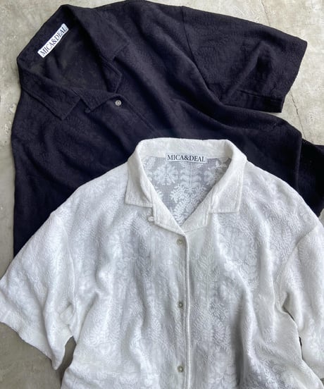 <women> MICA&DEAL(マイカ＆ディール) インドレースオープンカラーシャツ (0126201128) ●送料無料●