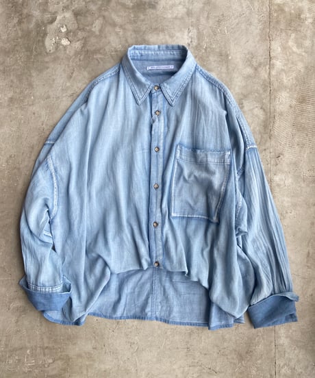 <women>RILATO(リラート) 2.5oz デニムシャツ(L26002-1) ●送料無料●
