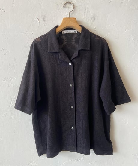 <women> MICA&DEAL(マイカ＆ディール) インドレースオープンカラーシャツ (0126201128) ●送料無料●