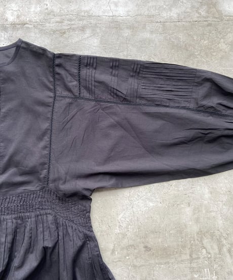 【SALE】<women> Audrey and John Wad(オードリージョンワッド) コットンボイル タックギャザードレス (L6400) ●送料無料●