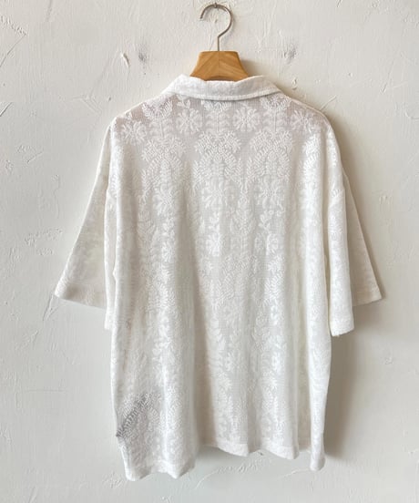 <women> MICA&DEAL(マイカ＆ディール) インドレースオープンカラーシャツ (0126201128) ●送料無料●