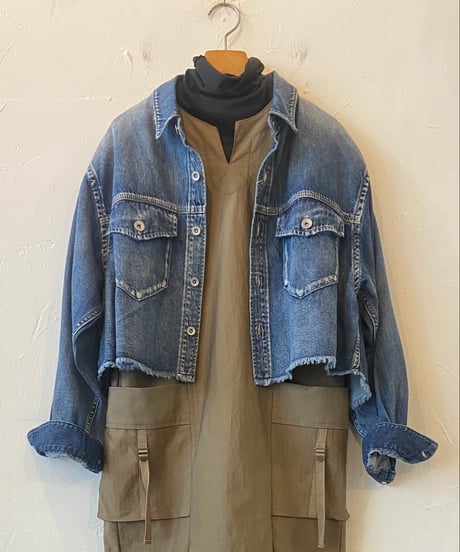 <women> FIL DE FER(フィル デ フェール) ポリエステルツイル　スキッパーワンピース(10-1-03-208-6-2) ●送料無料●  のコピー