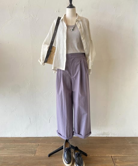 <women>evam eva (エヴァム　エヴァ) line wide shirt (E261T205) ●送料無料●