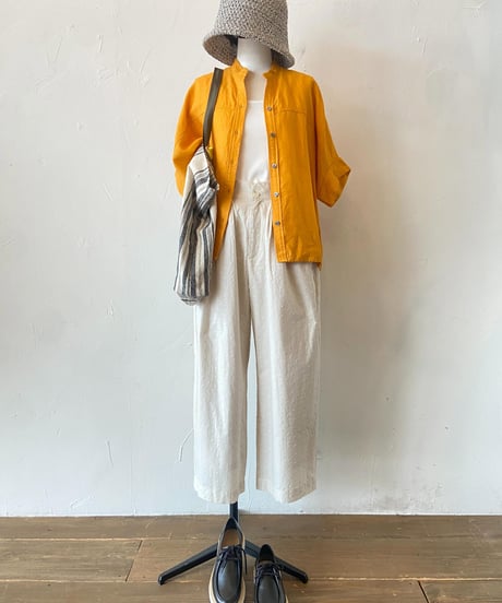 <women> NOMBRE IMPAIR(ノンブルアンペール) インドリネン　スタンドバンザイシャツ（01-1-06-209-6-1) ●送料無料●