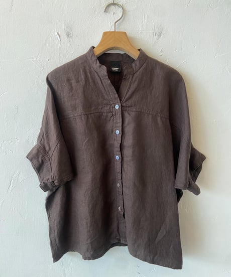 <women> NOMBRE IMPAIR(ノンブルアンペール) インドリネン　スタンドバンザイシャツ（01-1-06-209-6-1) ●送料無料●