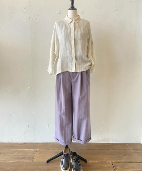 <women>evam eva (エヴァム　エヴァ) line wide shirt (E261T205) ●送料無料●
