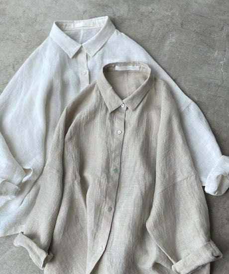 <women>evam eva (エヴァム　エヴァ) line wide shirt (E261T205) ●送料無料●