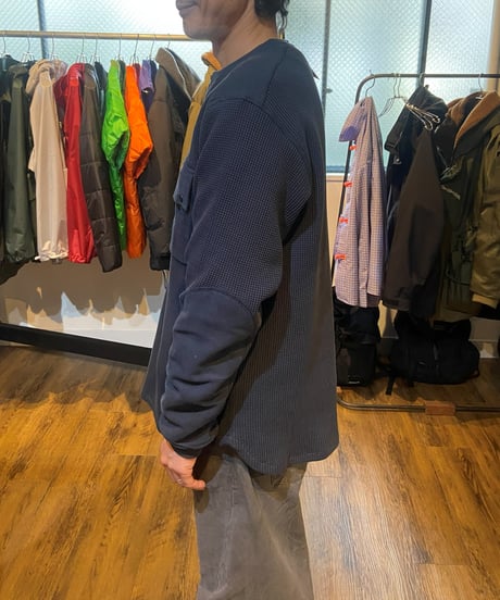 <men>norbit(ノービット) Waffle Shirts(MOL079NV91) navy-S ●送料無料●