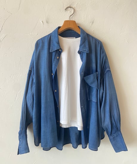 <women>RILATO(リラート) 2.5oz デニムシャツ(L26002-1) ●送料無料●