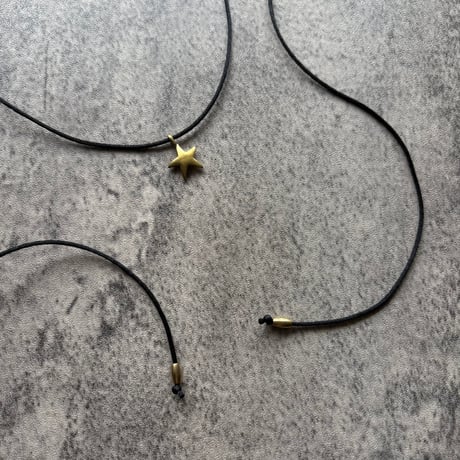 IRONO code necklace （Brass mediumstar）
