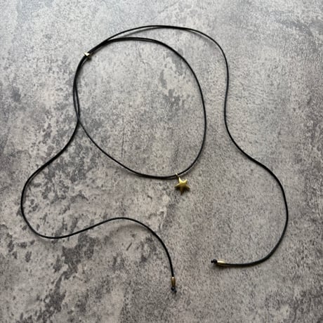 IRONO code necklace （Brass mediumstar）