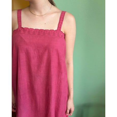 raspberry lace midi dress
